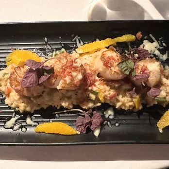 333 Pacific - Seared main scallops over risotto is yummy - Steakhouses Near Me - Oceanside, California