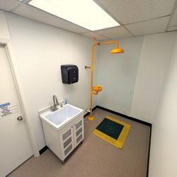 Trident Multi Services - Installation of an Emergency Eyewash and Shower Station, Utility sink, and Drain System | Houston, TX