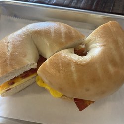 The Daily Bread - Bacon, egg, and cheese breakfast bagel