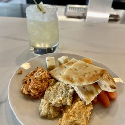House margarita and snacks House margarita and snacks