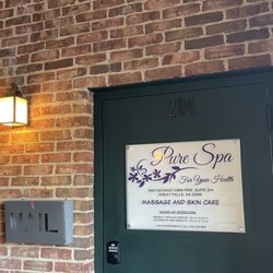 Pure Spa - Front door of Pure Spa in the building