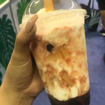 Bobalicious - Lava flow with honey boba and lychee jelly - Food Trucks Near Me - Honolulu, Hawaii Bobalicious - Lava flow with honey boba and lychee jelly - Food Trucks Near Me - Honolulu, Hawaii