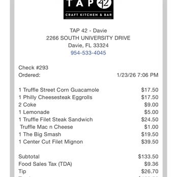 Tap 42 - Davie - New American Near Me - Davie, Florida Tap 42 - Davie - New American Near Me - Davie, Florida