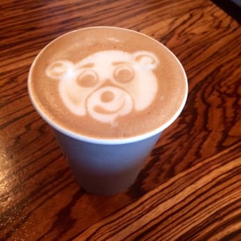 Moore Coffee Shop - Soy latte with plenty of delicious foam as I like it! Cute bear right?! - Coffee & Tea Near Me - Seattle, Washington Moore Coffee Shop - Soy latte with plenty of delicious foam as I like it! Cute bear right?! - Coffee & Tea Near Me - Seattle, Washington