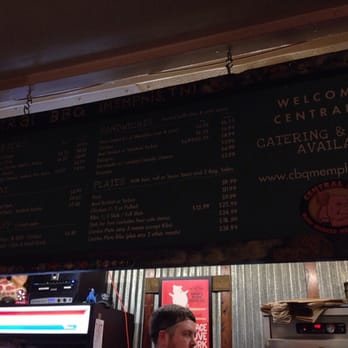 Central BBQ - Part of the menu - Barbeque Near Me - Memphis, Tennessee