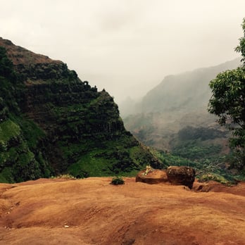 Waipo'o Falls - Someone slipped where the flowers are and died - Hiking Near Me - Waimea, Hawaii
