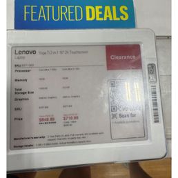 Sales tag that clearly shows 3 year manufacturers warranty