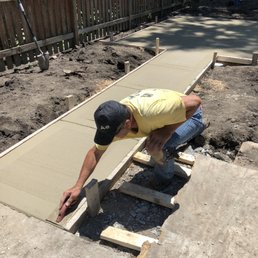 concrete sidewalks and pad for gazebo