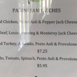 Chef's Touch Deli and Catering - Panini menu