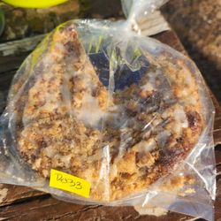 Baked In Pinetop - Raspberry coffee cake - morning camping  breakfast