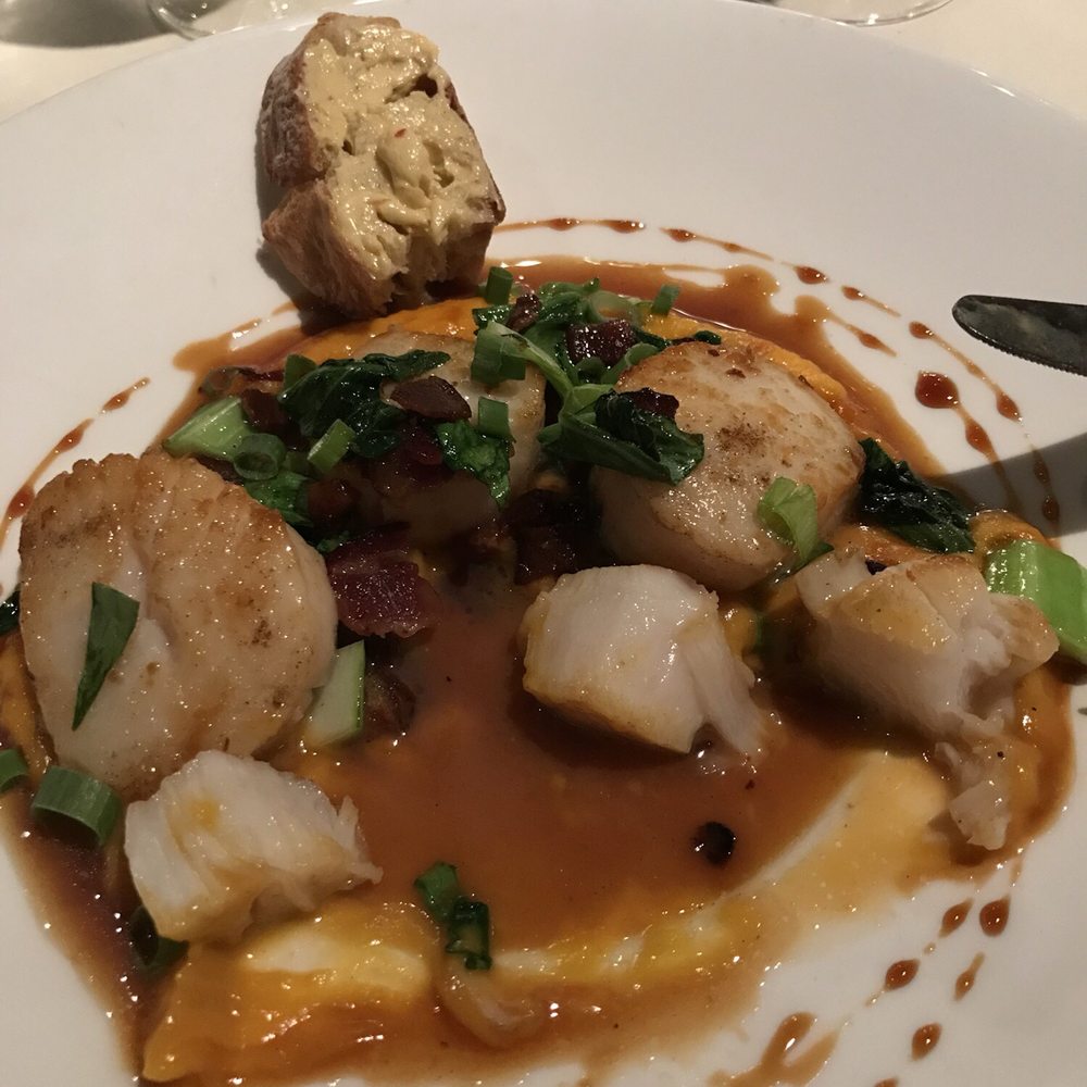 NoJa - Yes I had cut the scallops already before I took the picture. What can I saw they looked great. - New American Near Me - Mobile, Alabama NoJa - Yes I had cut the scallops already before I took the picture. What can I saw they looked great. - New American Near Me - Mobile, Alabama
