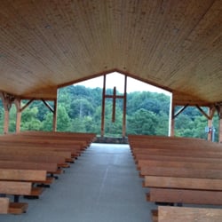 YMCA Camp Cheerio - View from inside front of Chapel looking to rear