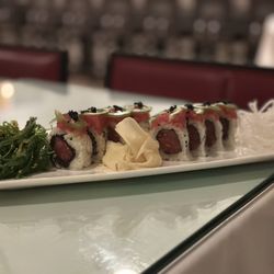Chef special spicy tuna roll. Beautiful & delicious