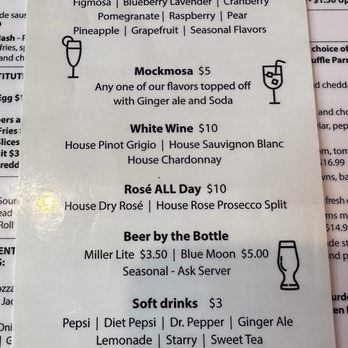 Figmor Cafe and Eatery - Drink menu - Breakfast & Brunch Near Me - North Tonawanda, New York
