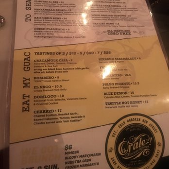 Orale Mexican Kitchen - Main Menu - Mexican Near Me - Hoboken, New Jersey Orale Mexican Kitchen - Main Menu - Mexican Near Me - Hoboken, New Jersey