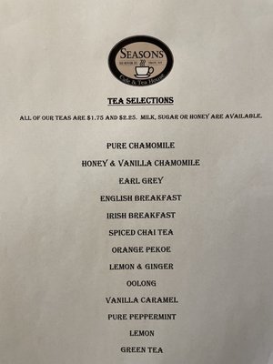 Menu photo 3 Seasons Cafe & Tea House Troy, NY Menu photo 3 Seasons Cafe & Tea House Troy, NY