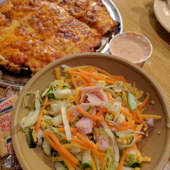 Bill's Pizza Pub - Individual Cheese Pizza and Jr Chef Salad with Turkey.. So Good! - Pizza Near Me - Greensboro, North Carolina