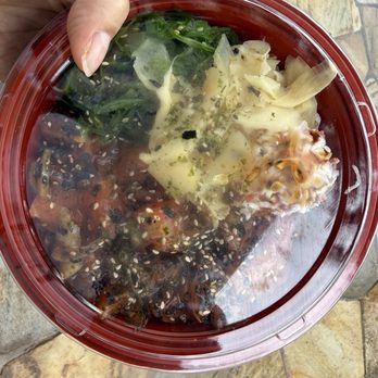Poke Fix Hawaii - Double furikake salmon, seaweed salad. Crab salad, pickled ginger - Sushi Bars Near Me - Honolulu, Hawaii Poke Fix Hawaii - Double furikake salmon, seaweed salad. Crab salad, pickled ginger - Sushi Bars Near Me - Honolulu, Hawaii