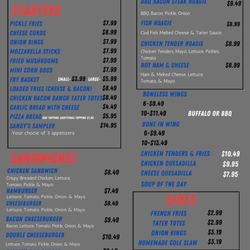 Sandy's Family Grill - Menu