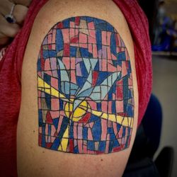 Heather Pilapil's Tattoo & Art - Stained glass tattoo by Heather Pilapil