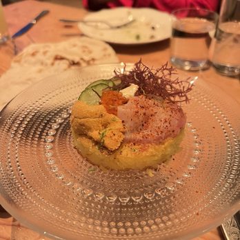 Dalida - California Tahdig - crispy saffron rice, Santa Barbara Uni, smoked trout roe, kampachi, preserved yuzu - Mediterranean Near Me - San Francisco, California Dalida - California Tahdig - crispy saffron rice, Santa Barbara Uni, smoked trout roe, kampachi, preserved yuzu - Mediterranean Near Me - San Francisco, California