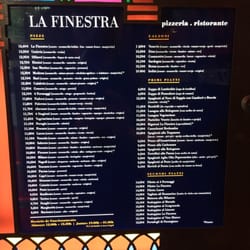 Pizzeria La Finestra - Menu