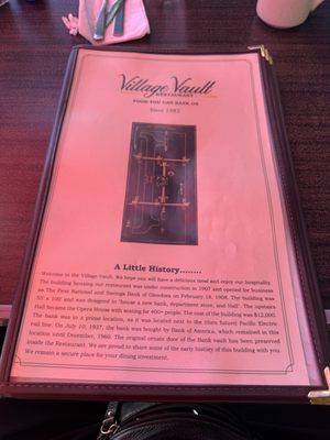 Menu photo 7 Village Vault Restaurant Glendora, CA Menu photo 7 Village Vault Restaurant Glendora, CA