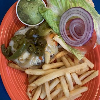Moose Mcgillycuddy's - The Holy Moly guacamole burger - Tacos Near Me - Kihei, Hawaii