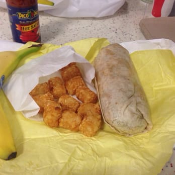Rendezvous - Chorizo and Egg burrito, banana, and tater tots - Mexican Near Me - Los Angeles, California Rendezvous - Chorizo and Egg burrito, banana, and tater tots - Mexican Near Me - Los Angeles, California