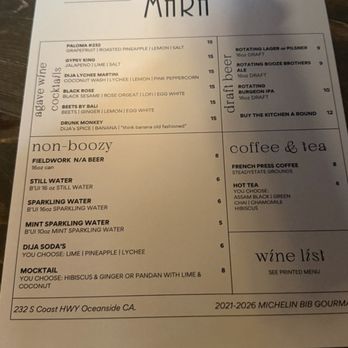 Dija Mara - Drink menu - Indonesian Near Me - Oceanside, California Dija Mara - Drink menu - Indonesian Near Me - Oceanside, California