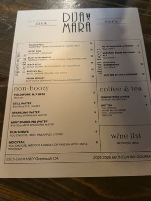 Menu photo 1 Dija Mara Oceanside, CA