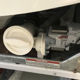 New Whirlpool drain pump (and strainer). Very easy to fix. New Whirlpool drain pump (and strainer). Very easy to fix.