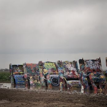 Cadillac Ranch - Rainy day at Cadillac Ranch - Landmarks & Historical Buildings Near Me - Amarillo, Texas Cadillac Ranch - Rainy day at Cadillac Ranch - Landmarks & Historical Buildings Near Me - Amarillo, Texas