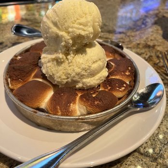 BJ's Restaurant & Brewhouse - BJ's Peanut Butter S'Mores Pizookie - Pizza Near Me - Redmond, Washington BJ's Restaurant & Brewhouse - BJ's Peanut Butter S'Mores Pizookie - Pizza Near Me - Redmond, Washington