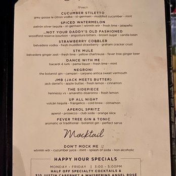 STK Steakhouse - Cocktail list - Steakhouses Near Me - Chicago, Illinois STK Steakhouse - Cocktail list - Steakhouses Near Me - Chicago, Illinois