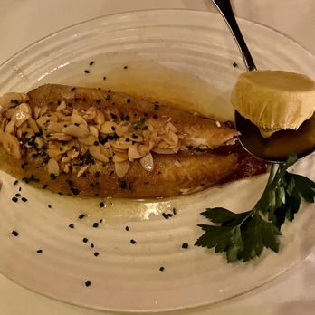J Carver’s - Fish with brown butter sauce. Holland Dover sole - Steakhouses Near Me - Austin, Texas
