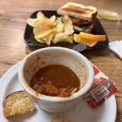 3rd Street Market - BLTA half sandwich & Very Veggie soup.