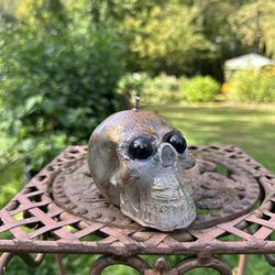 Homeport - This is Goldy, the decomposing skull candle from Vermont Candleworks.