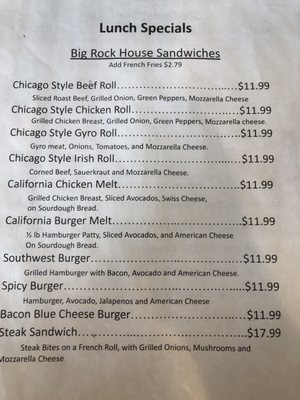 Menu photo 2 Big Rock Cafe Big Rock, IL Menu photo 2 Big Rock Cafe Big Rock, IL