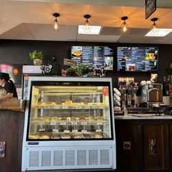 Front counter menu and dessert items