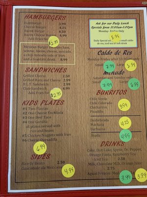 Menu photo 1 Las Fuentes Restaurant El Paso, TX