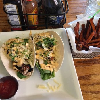 Woody's Library Restaurant - Tilapia fish tacos - New American Near Me - Carmel, Indiana Woody's Library Restaurant - Tilapia fish tacos - New American Near Me - Carmel, Indiana