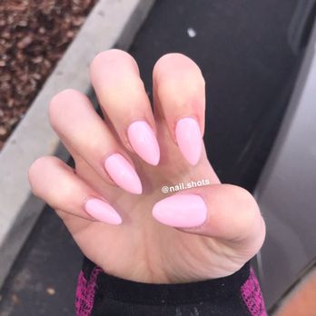 Crystal Nail And Spa - Almond nails. Some are not fully shaped but a pretty good job - Nail Salons Near Me - Fresno, California