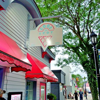 The Cool Spot - people walking down the sidewalk - Ice Cream & Frozen Yogurt Near Me - Frankfort, Michigan