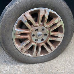 "Used tire all aired up and ready to go" ext the tech forgot to air it up before he sent us off "Used tire all aired up and ready to go" ext the tech forgot to air it up before he sent us off
