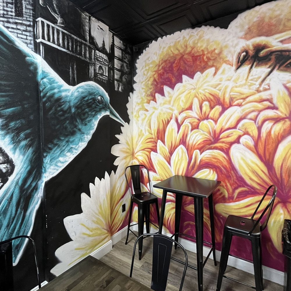 The Bean Bar - Wall art, by my corner high top, January 2024 - Coffee & Tea Near Me - Tampa, Florida The Bean Bar - Wall art, by my corner high top, January 2024 - Coffee & Tea Near Me - Tampa, Florida