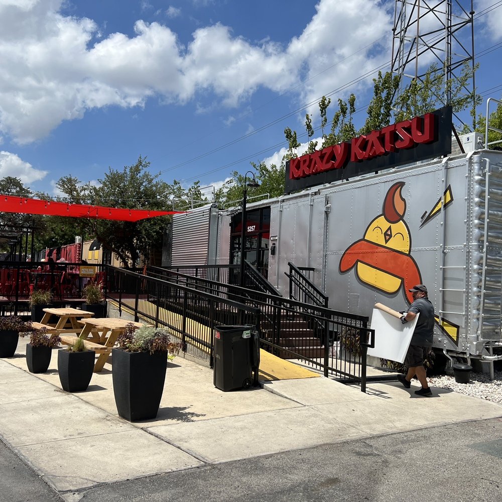 An amazing chicken sandwich spot housed in a cool old train car!