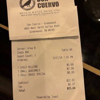 Don Cuervo - Mexican Near Me - Greenwood, Indiana