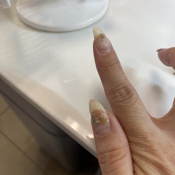 Dream Tips Nails & Spa - Green nails after gel refill - Nail Salons Near Me - Cherry Hill, New Jersey