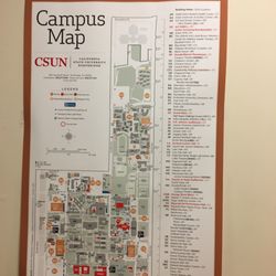 The Daily Sundial - A map of the CSUN Campus with the locations of the news stands marked in red